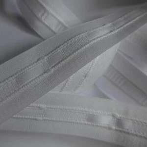 Kräuselband 8 Meter Röllchenband weiß zum Annähen 30mm breit - Bild 1 von 5