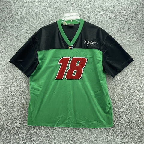 Bobby Labonte 18 Nascar Winners Circle Mens Jersey Shirt Green Sz M Cover