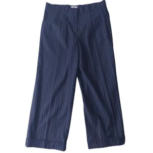 Pantalone donna Gunex Brunello Cucinelli misto lana gessato con polsini grigio tg 10 - Foto 1 di 13