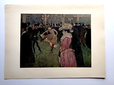 Toulouse-Lautrec AT THE MOULIN ROUGE: THE DANCE Vintage 1952 Abrams Art Print