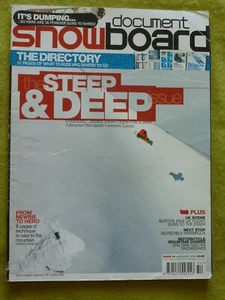 DOCUMENT SNOW BOARD / JAN 2009 / THE STEEP AND THE DEEP ISSUE - Picture 1 of 1