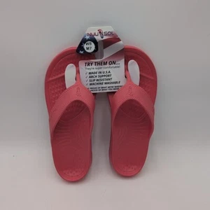 NUUSOL CASCADE Flip Flop Arch Support Comfort Coral Pink Women’s 8 NEW NUU SOL - Picture 1 of 4