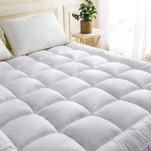 Thick Mattress Topper Quilted Cooling Mattress Topper Pad Up to 23 Inches Deep - Picture 1 of 33