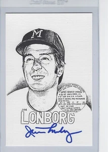 Jim Lonborg Signed Auto 4x6 Baseball Art Card Autograph - Picture 1 of 1
