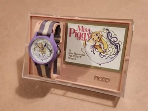 Orologio Vintage Picco Jim Henson Miss Piggy 7 Jewel Meccanico 1979 Orologio Non Testato - Foto 1 di 6