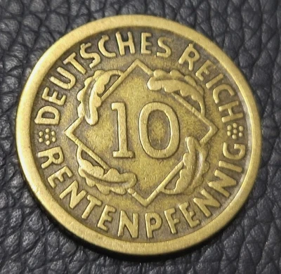 1924 Germany 10 Rentenpfennig Coin - Image 1 of 2