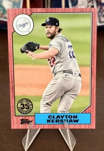 2022 Topps 35th Anniversary Baseball Clayton Kershaw 1987 Red /10 SSP Dodgers - Bild 1 von 2