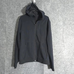 Felpa Lululemon City full zip con cappuccio uomo nera giacca con cappuccio elasticizzata taglia large - Foto 1 di 13