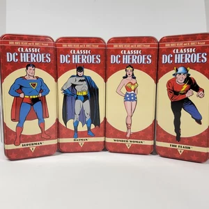 Dark Horse DC Classic Heroes Character Series Set 4 Statues Tins Superman Batman - Picture 1 of 20