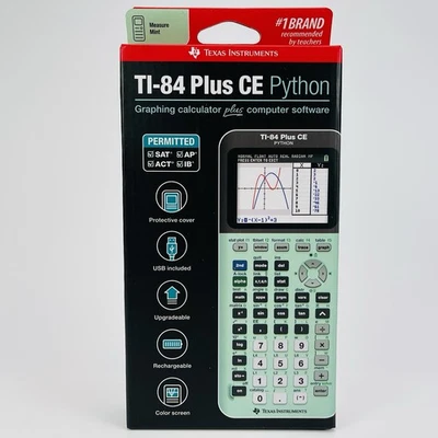 Rare Mint Turquoise Texas Instruments TI-84 Plus CE Python Graphing Calculator - Image 1 of 4