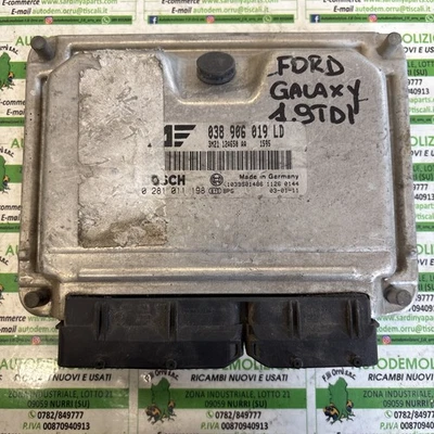 Centralina Motore Ford Galaxy 1.9 TDI - 038906019LD/0281011198 - Immagine 1 di 3