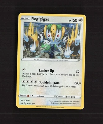 Regigigas SWSH247 Sword & Shield Black Star Promo Holo Pokemon Card NM - Image 1 of 4