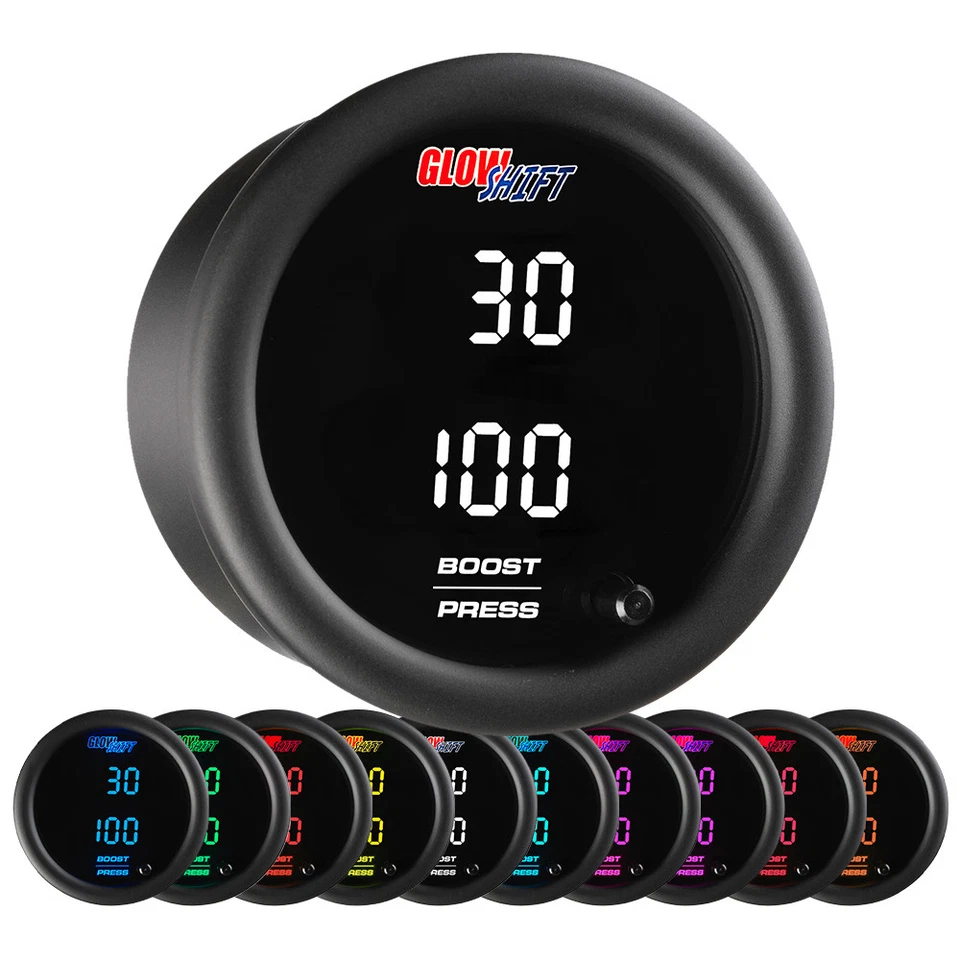 10 Color Digital Dual Boost/Vacuum & Pressure Gauge - Image 1 of 4