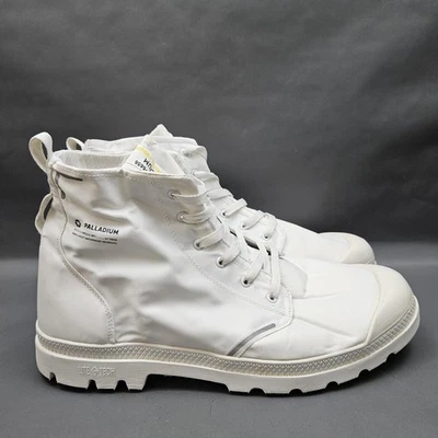 Botas altas Palladium Pampa para hombre talla 12 blancas impermeables Lite Tech zapatos de reciclaje Foto 1 de 4