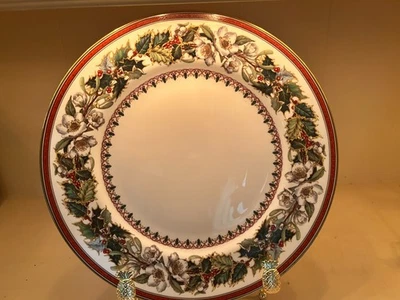 Spode CHRISTMAS ROSE Dinner Plate 10 5/8" bone china, made in England RETIRED - Image 1 of 4