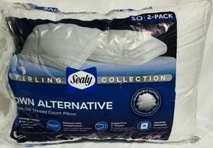 Sealy Sterling Down Alternative 400 Thread Count Pillow, Standard/Queen (2 Pack) - Picture 1 of 2
