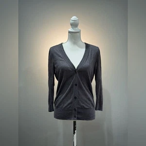 Grauer LOFT leichter transparenter Cardigan Pullover Größe M gebraucht, in einwandfreiem Zustand - Bild 1 von 5