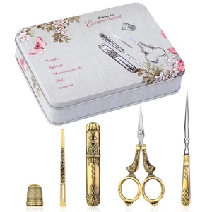 Embroidery Scissors Kit,European Antique Vintage Sewing Kit,Complete Vintage ... - Picture 1 of 7