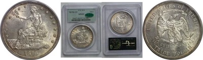 Dólar comercial 1878-CC $1 GRADUACIÓN PROFESIONAL MS-60 CAC Foto 1 de 3
