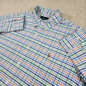 Polo Ralph Lauren Hemd Herren Large Slim Fit Stretch Oxford Multi Gingham Kariert  - Bild 1 von 10