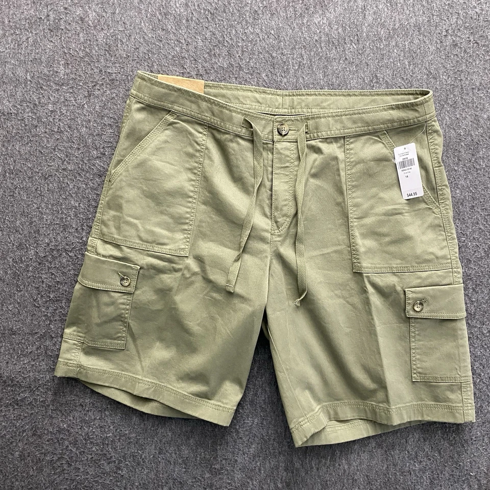 Pantalones Cortos LL Bean Para Mujer 14 Misses Gris Oliva Ajuste Favorito Southport Carga NUEVOS CON ETIQUETAS NUEVOS Foto 1 de 4