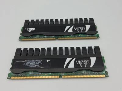 UNTESTED 4GB (2GB x 2) DDR2 PATRIOT VIPER 800MHz PC MEMORY RAM PV224G6400LLK - Image 1 of 3