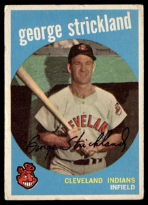 1959 Topps George Strickland RC Cleveland Indians #207 - Imagen 1 de 2