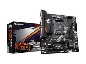 B550M AORUS ELITE AX Carte mère - Processeurs AMD Ryzen 5000 VRM 5+3 phases j... - Photo 1/6