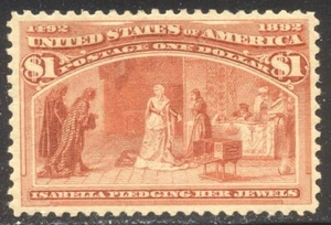 U.S. #241 Mint VF BEAUTY - 1893 $1.00 Columbian - Picture 1 of 1