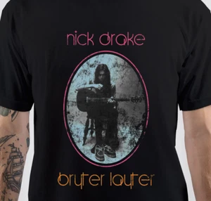 T-shirt vintage Nick Drake nera unisex cotone tutte le taglie dalla S alla 5Xl JA88 - Foto 1 di 4