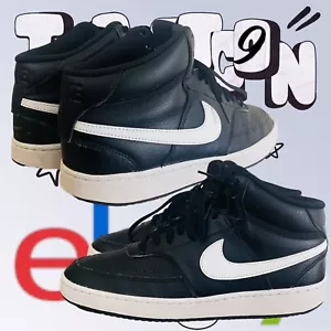 Nike Court Vision CD5466-001 Mens Size 9 Black Mid-High Basketball Shoes - Picture 1 of 10