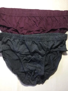 2 Vtg Pair VAN HEUSEN Men's Lo Rise No Fly Hipster 90s Briefs Size Large 36" 38" - Picture 1 of 8