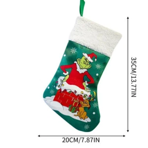 Grinch Nikolausstrumpf Weihnachtsstrumpf Nikolausstiefel Weihnachtssocken 4X - Bild 1 von 1