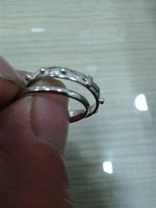 1 Anillo Rosario + 1 Tope Anillo Plata 925 Color Blanco 2 Rings Plata - Picture 1 of 1