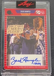 2023 Leaf Pro Set Zack Hample Autogramm Auto Rookie RC MENGE Ballhawk PA-ZH1/113 - Bild 1 von 2