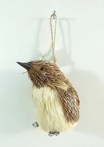 Weihnachtsschmuck Pinguin Borsten Pinsel rustikal Weihnachtsdeko Baum Pier 1 NEU - Bild 1 von 2