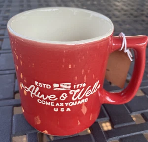ALIVE & WELL Come As You Are USA Coffee Tea Mug By Tag America New - Picture 1 of 6