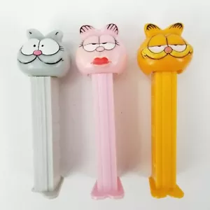 3 Vtg 90s Garfield Austria Errors Arlene Nermal Pez Dispensers 3.9 & 4.9 Patents - Picture 1 of 12