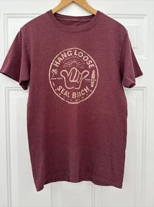 Hang Loose Adult Seal Beach Wine Heather T Shirt - Size S - Picture 1 of 4