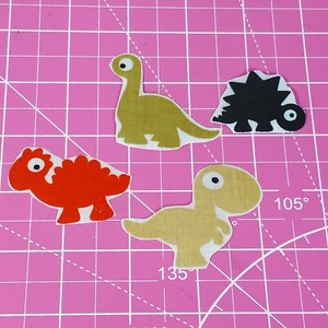 Dino Fabric Iron-On Applique Patches Jacket Dinosaur - Picture 1 of 2