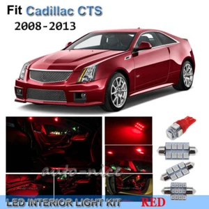 For 2008-2013 Cadillac CTS Premium Red LED Interior Lights Kit 14 Pieces - Picture 1 of 7