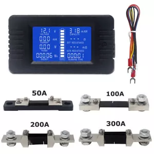 10A-300A DC Monitor Digital LCD Voltio Amp Vatio Medidor Analizador de Batería 60-200V # - Imagen 1 de 15