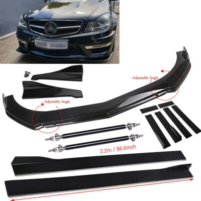 For Mercedes Benz E Front Bumper Lip Spoiler Splitter Body Kit/Side Skirt Rear Foto 1 de 4
