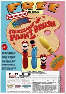 Kellogg's Mattel 1994 Nintendo Mario Paint Toucan Sam Squeezable Paint Brush Set - Picture 1 of 12