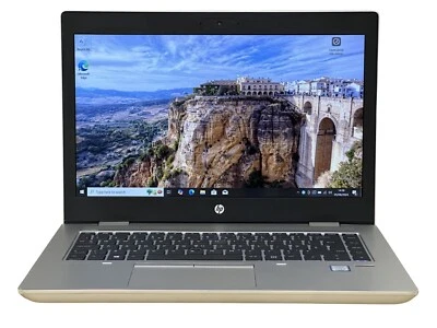 HP Probook 640 G4 14" Quad i5 8250U 8GB 256GB NVMe Windows 10 WIFI Laptop PH4 - Image 1 of 4