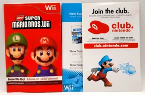 New Super Mario Bros Wii NUR SPIELANLEITUNG & PAPIERE Nintendo Wii, 2009 OHNE SPIEL - Bild 1 von 2