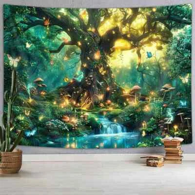 Fairy Tale Garden Wall Art Large Tapestry Wall Hanging Fabric Poster Background - Image 1 of 4