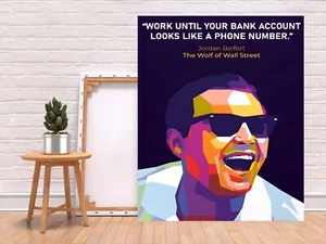 Wolf Of Wallstreet Motivational Quotes Poster Wall Art Living Room Canvas Print - Picture 1 of 6