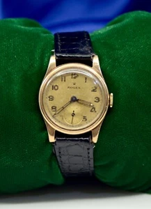 Vintage Men's Rolex 9K Rose Gold watch with sub-dial - Picture 1 of 9