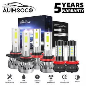 For Toyota Avalon Sedan 2011-2012 Xenon White LED Headlights + Fog Lights Bulbs - Picture 1 of 12